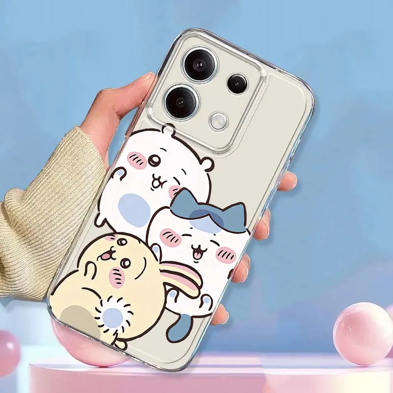 Usagi Chiikawa Hachiware For Xiaomi Redmi Note 8 8T 9 9T 11E 12 13 14 Pro Plus Turbo 5G Fashion TPU Transparent Phone Case