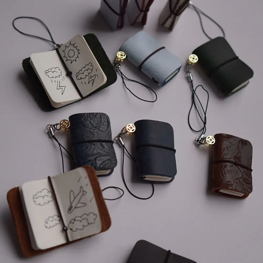 Creative Cow Leather Mini Notebook Handbook Multi-Purpose Use Portable Notebook 32 Sheet 64 Page Ultra-small Notebook Travel