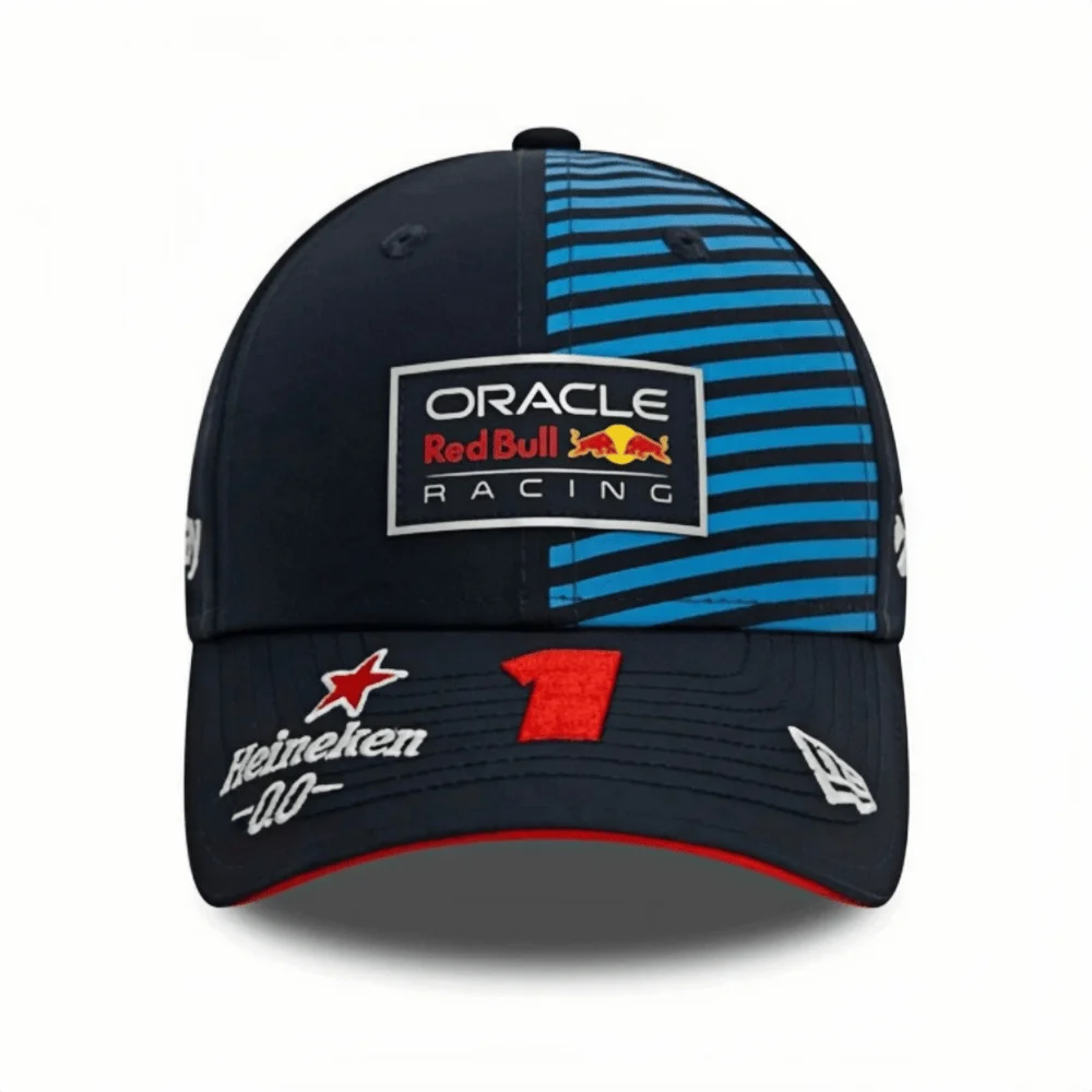 Высококачественная спортивная кепка Red Bull с вышивкой No 1. Бейсбольная кепка Red Bull Racing Max Verstappen Red Bull Cap