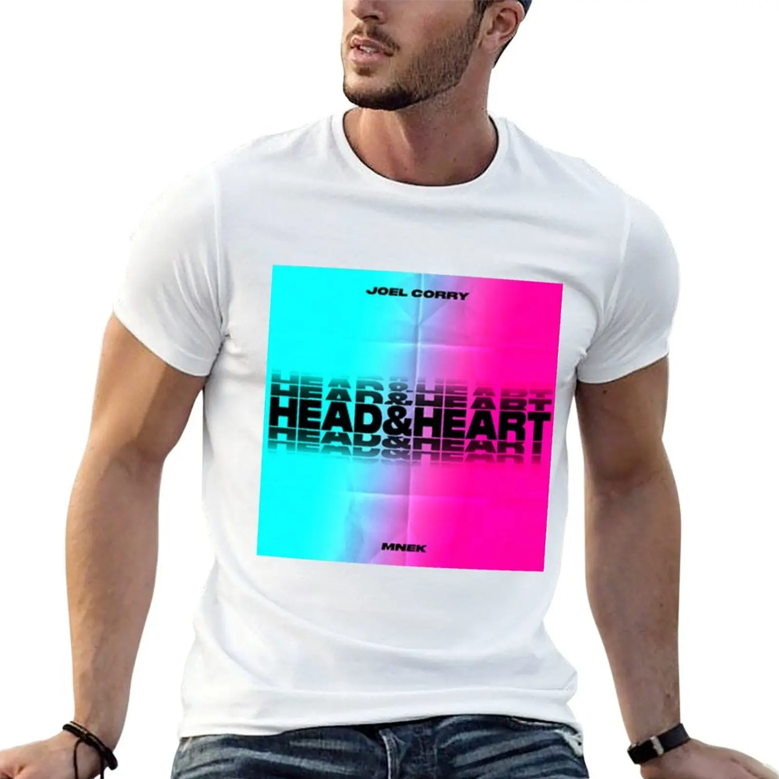 Camiseta Joel Corry/MNEK - Head & Heart, camisetas de algodón 100% estampadas para hombre, camiseta de diseñador para hombre