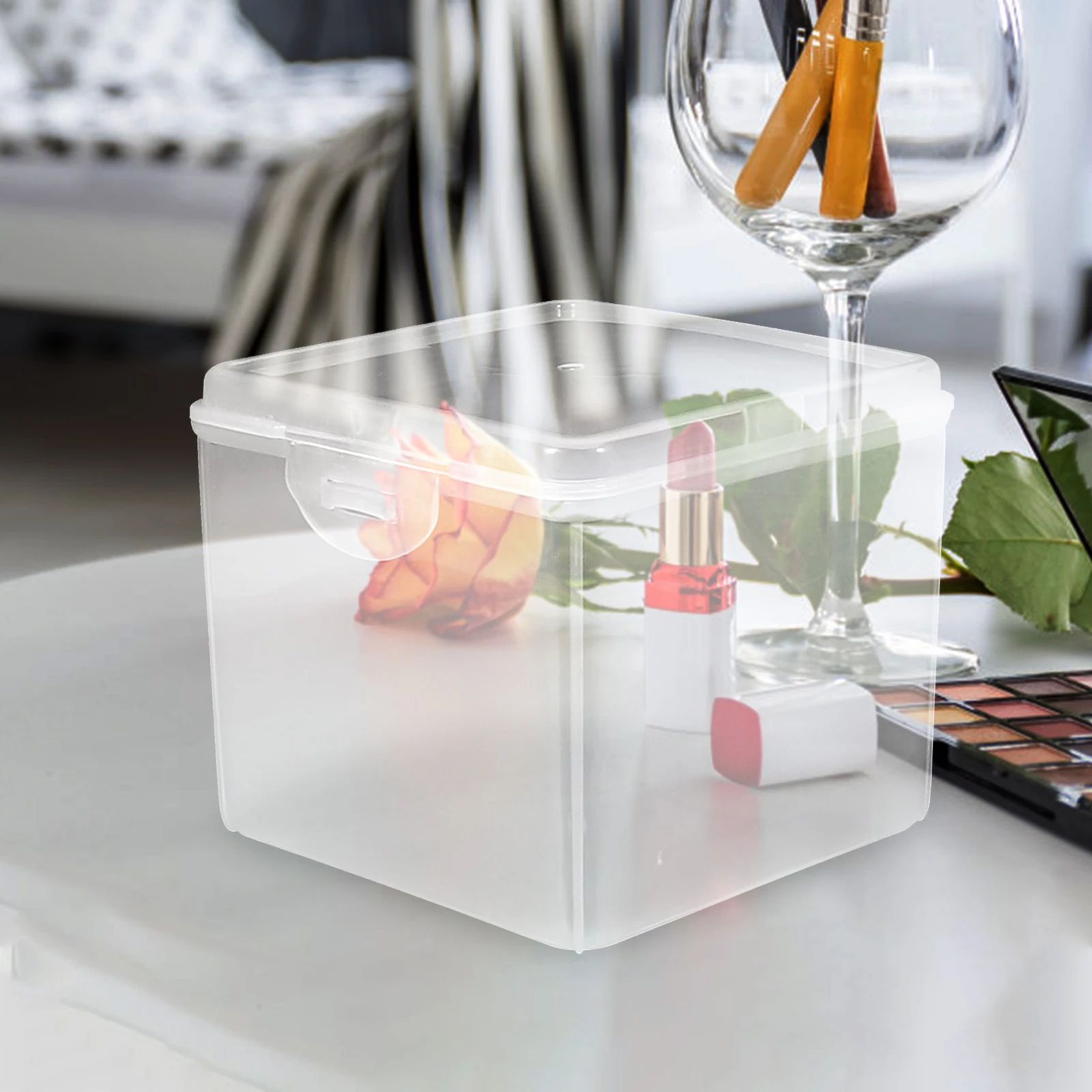 

3pcs Scrapbook Paper Storage Box Organizer Transparent Plastic Sticker Binder Clear Craft Paper Container PP Material Home