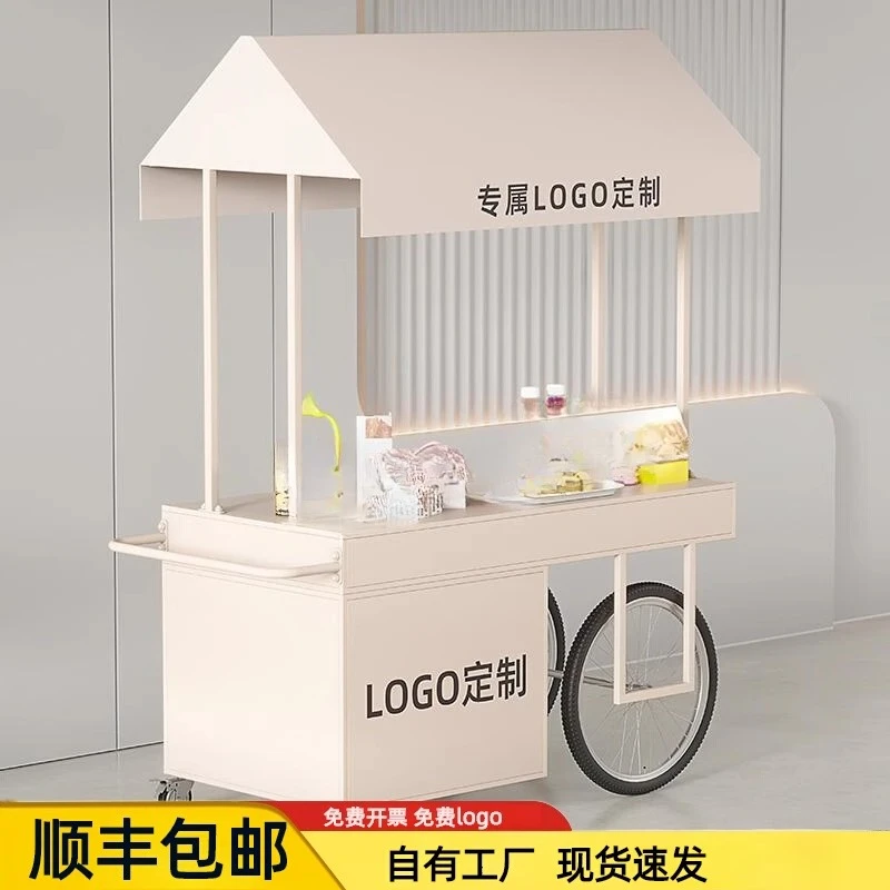 European wrought iron float, stall car, outdoor display, sales truck with drawer cabinet mobile