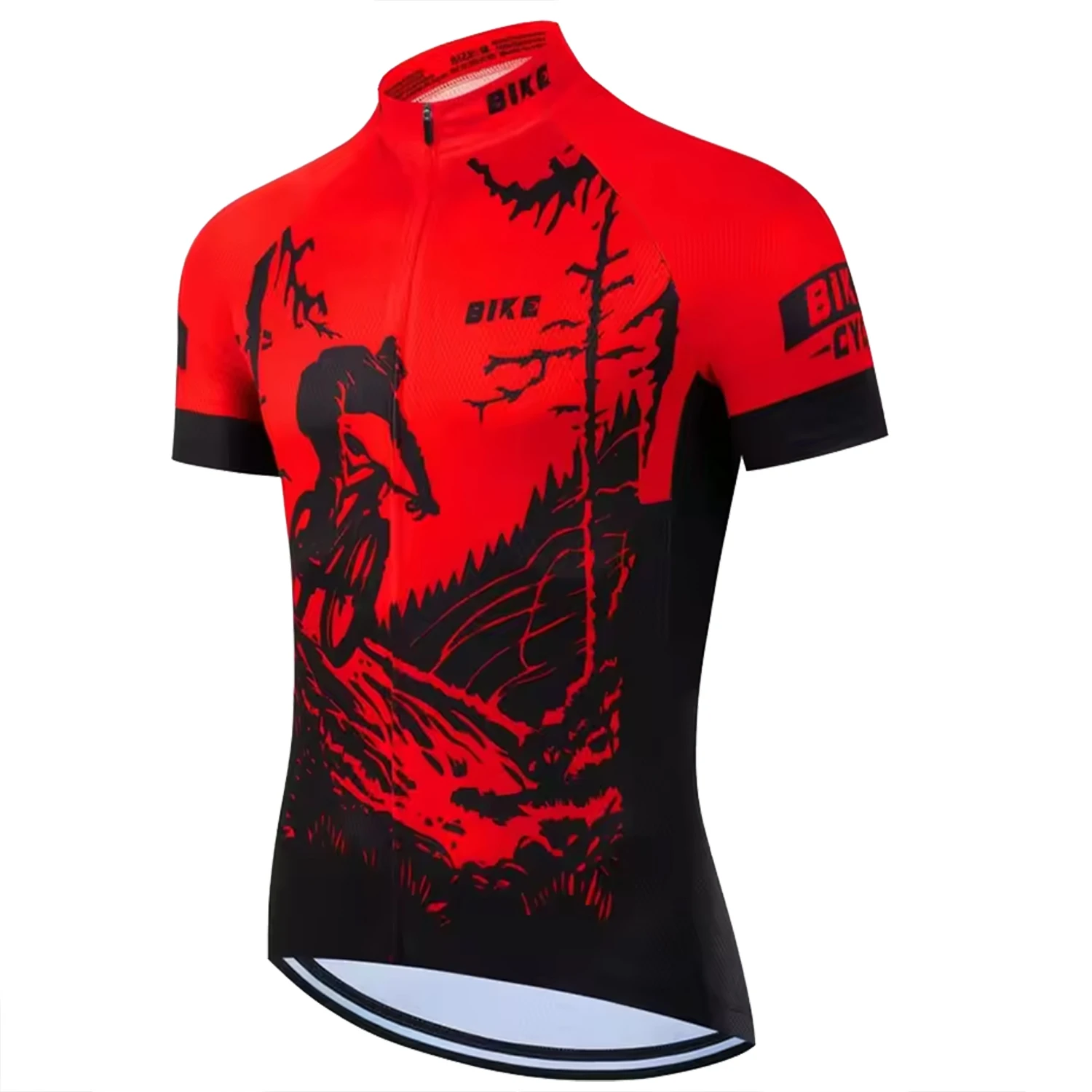 Neues Herren Kurzarm-Fahrradtrikot Sommer-Radsport MTB Bike T-Shirt Outdoor-Radtrikot Fahrradbekleidung Schnelltrocknend – Detail 9