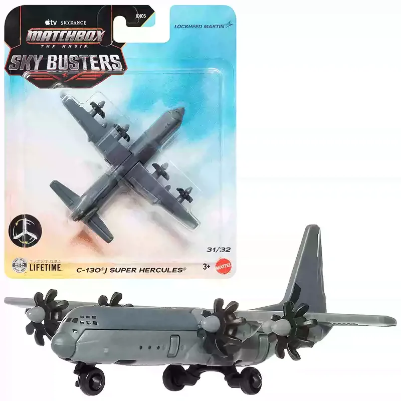 New MATCHBOX Sky Busters Diecast Airplane Model Movie Co Branded Simulated Civil Jet Military Fighter Helicopter Ornament Gift