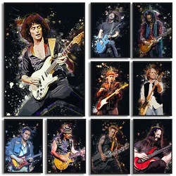 Colorful Legendary Guitarist Rock Band Music Star Poster Canvas Painting Wall Art Pictures For Living Room Home Club Decor