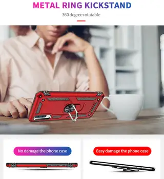 Silikonový kryt s kovovým kroužkem Armor pro Huawei P30 Pro P20 Lite Y5 Y6 Y7 Pro P Smart 2019 Honor 8A 10 Lite Nova 3e 4e 12 nejlepší prodej pouzdro Huawei Y6 - №3