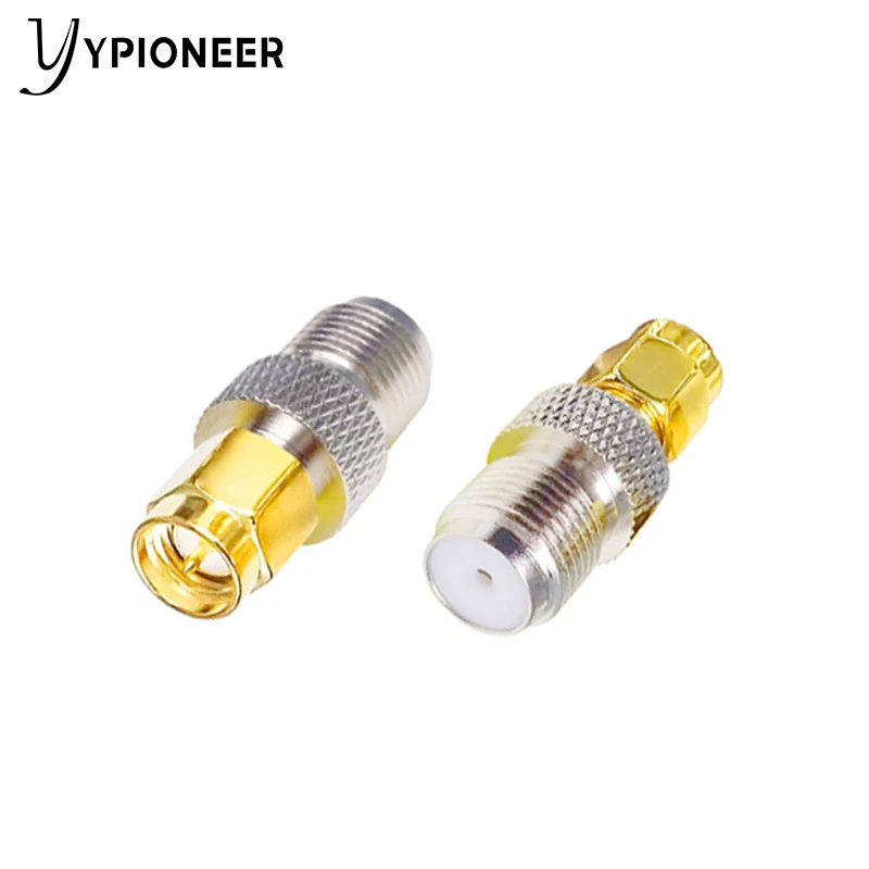 YPioneer C20124-127 النحاس النقي F نوع الذكور الإناث إلى SMA الذكور موصل سالب RF محوري اقناع محول مطلية بالذهب