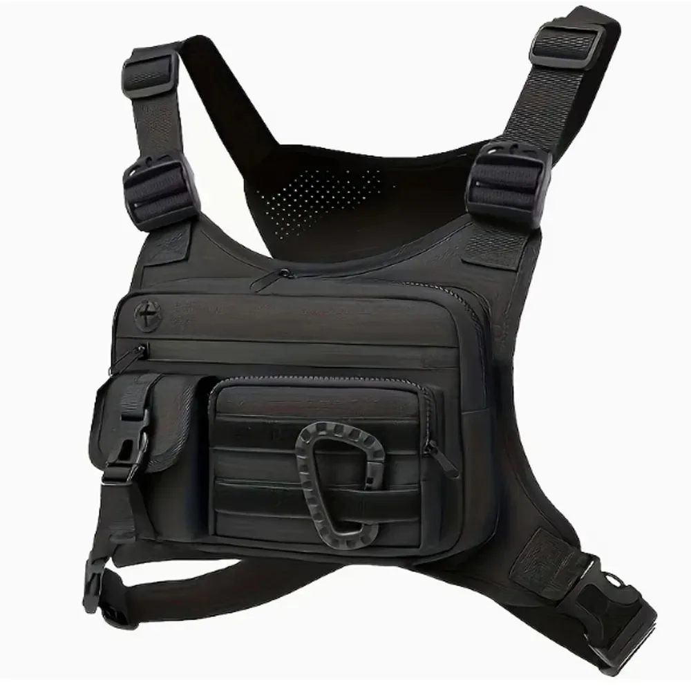 Outdoor Chest Bag for Men Women Tactical Chest Pack Running Cycling EDC Sling Bag Sports Work Vest Organizer