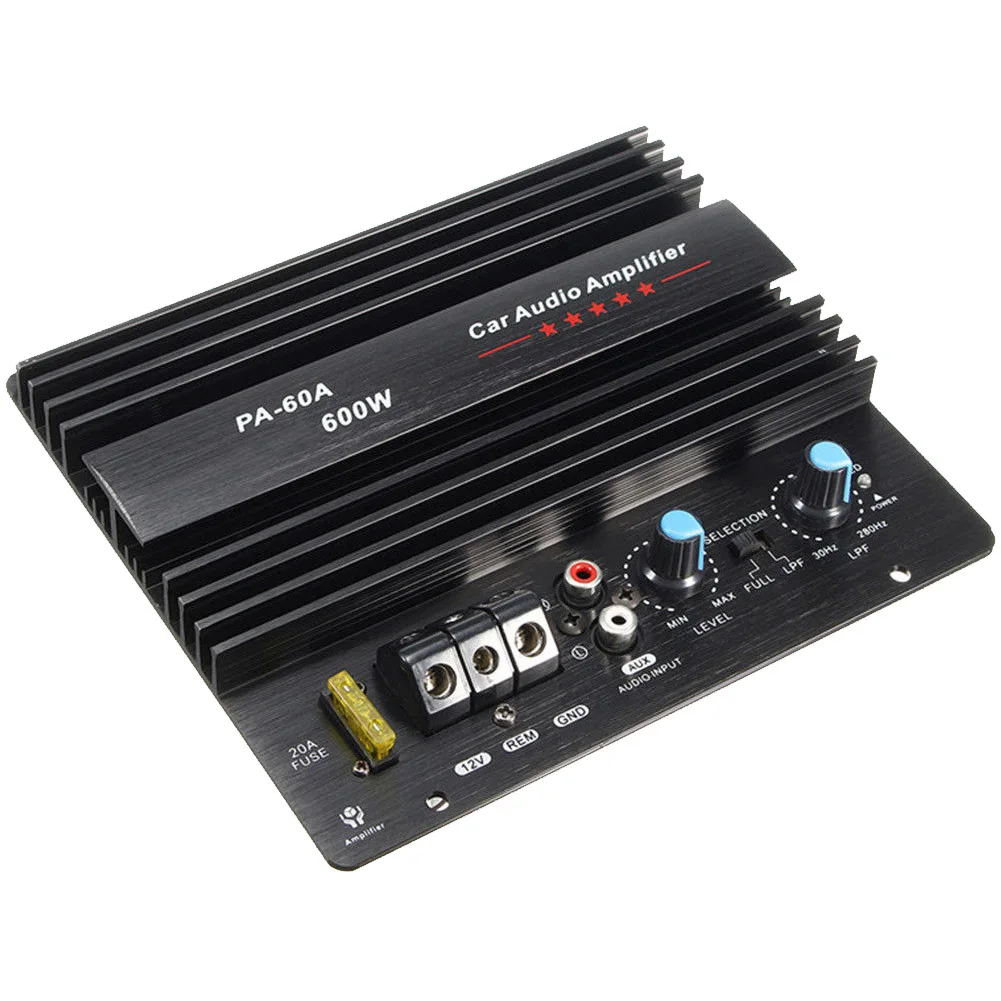 12V 600W Car Amplifier Board PA-60A Subwoofer Circuit Module Car Power Amplifier,Black