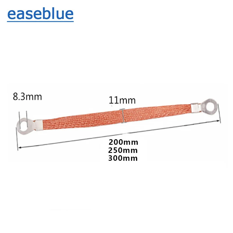 10Pcs Bridge Connection Ground Wire Span Cable 6 Square Copper Clad Aluminum Electric Box Soft Connection Hole Size 8mm