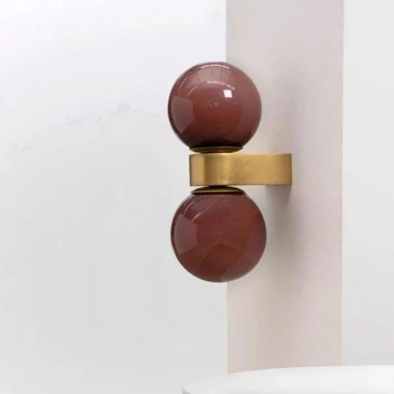 

Настенный светильник Nordic Color Ball Glass: современный, простой, для спальни, прикроватный, для коридора, гостиной, фоновый настенный светильник, освещение