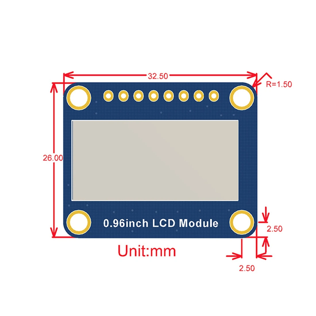AP-For Raspberry Pi 0.96 Inch LCD Module Displays Expansion