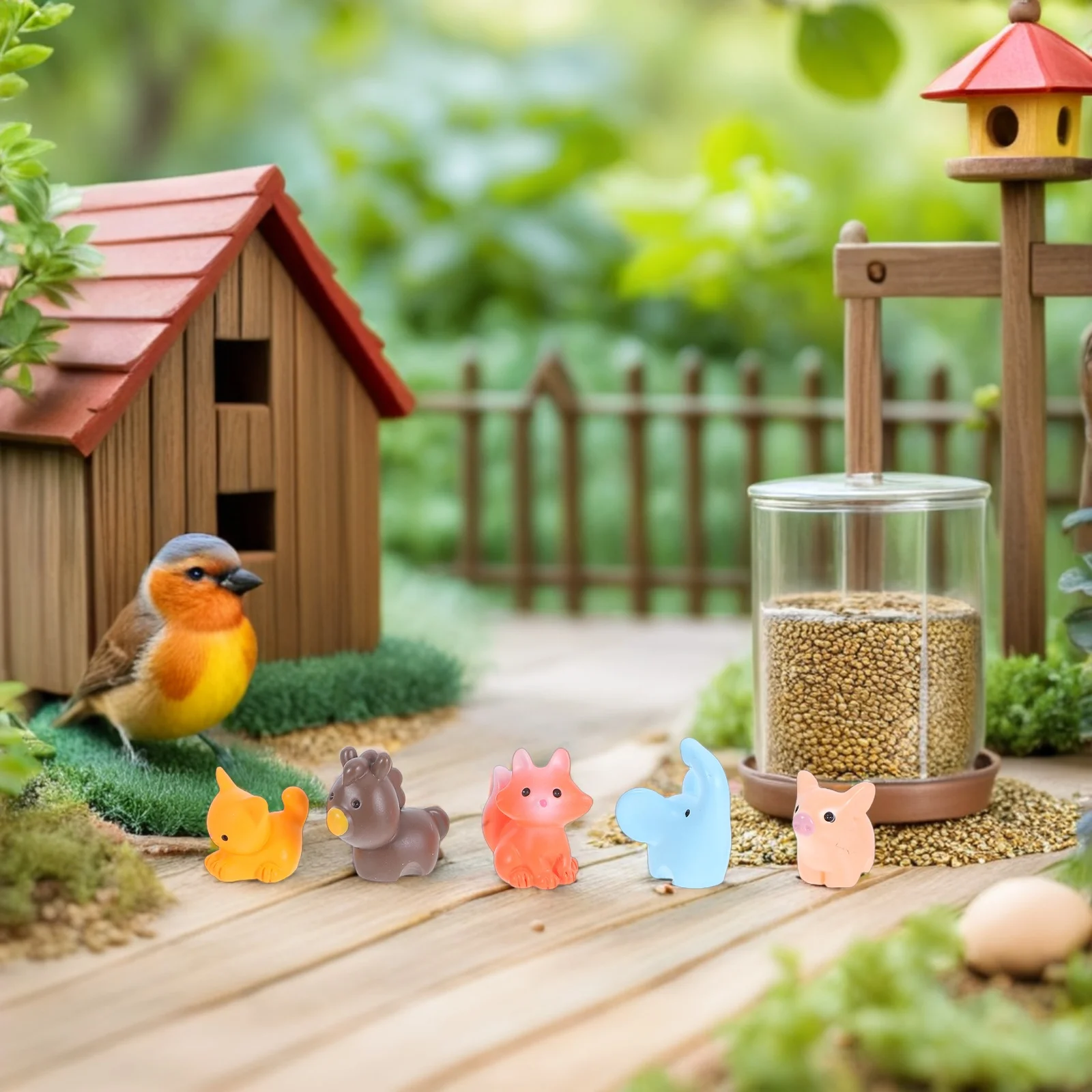 

30 Pcs Micro Landscape Decoration Mini Resin Animal Little Frogs Cute Miniature Animals Figures Dollhouse Accessories