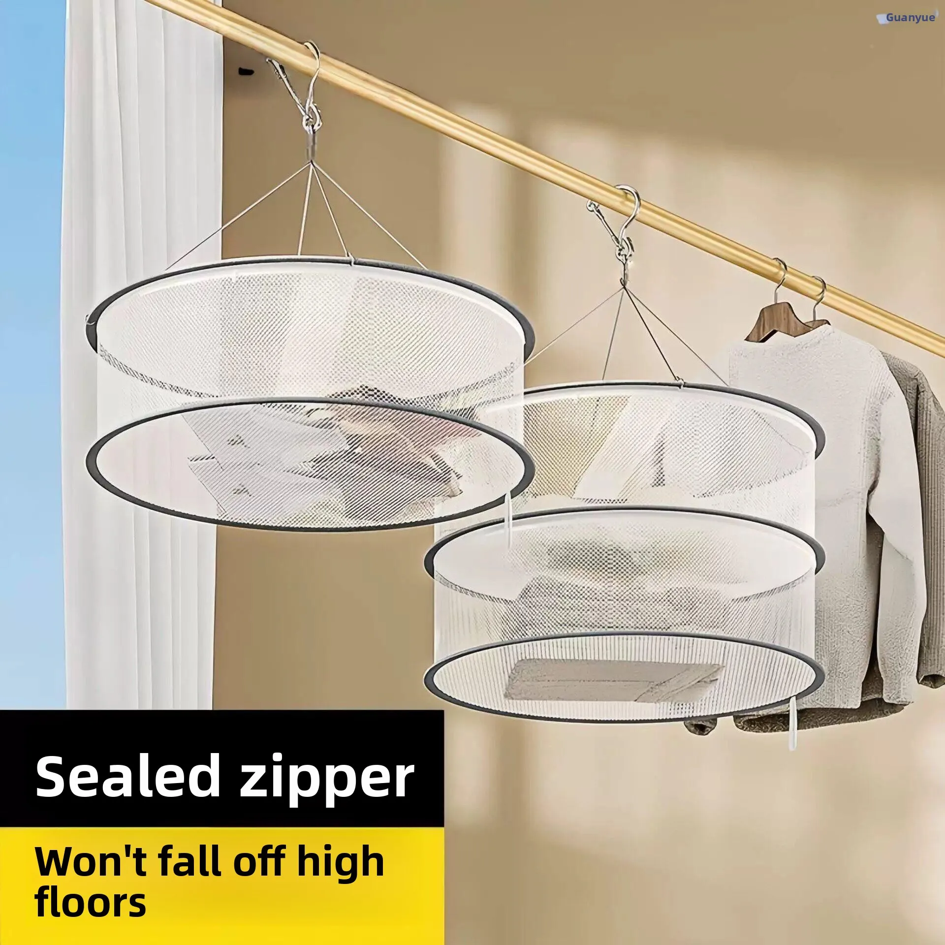Stainless Steel Laundry Drying Basket Socks Dryer Net Pocket Wool Sweater Flat Seal Dry Goods Drying Basket Home Use