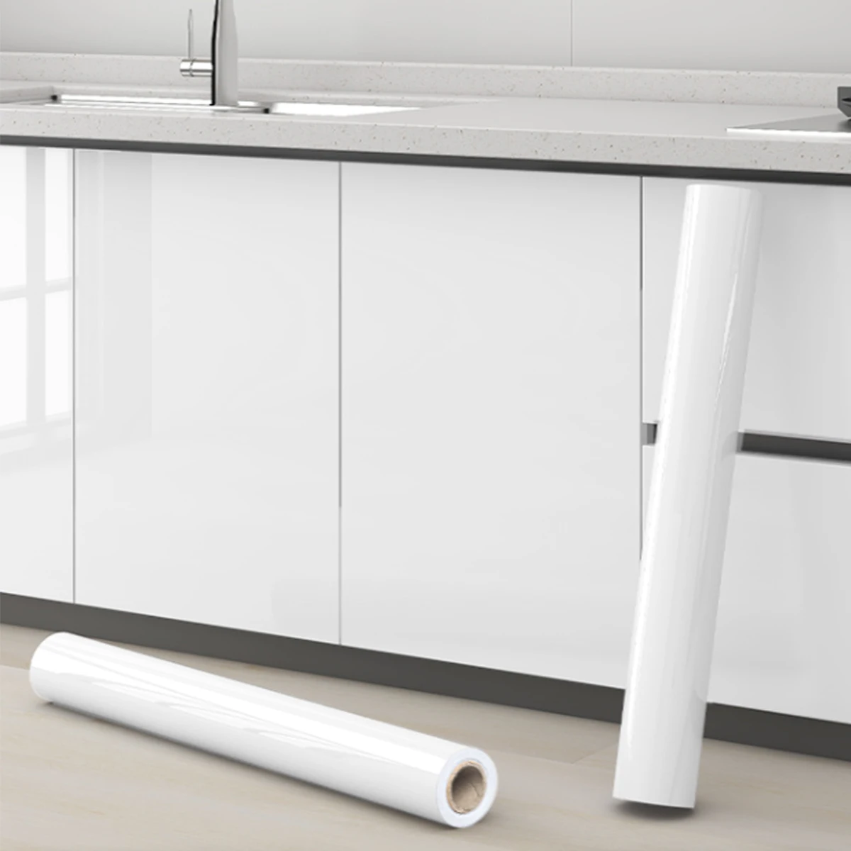 

Глянцевая перламутровая пленка из ПВХ — водонепроницаемые самоклеящиеся обои для гардероба, кухни, мебели (черный/белый)