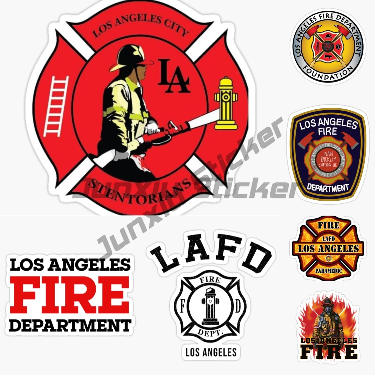 Los Angeles FIRE Vinyl Self-adhesive Car Sticker Accessories Decor Decal