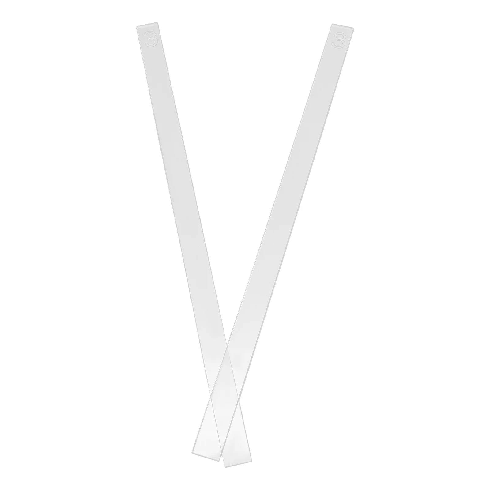 

2pcs Cookie Thickness Ruler Acrylic Dough Measuring Tool For Baking Fondant Pastries Rolling Pin Guide Even Thickness Portable