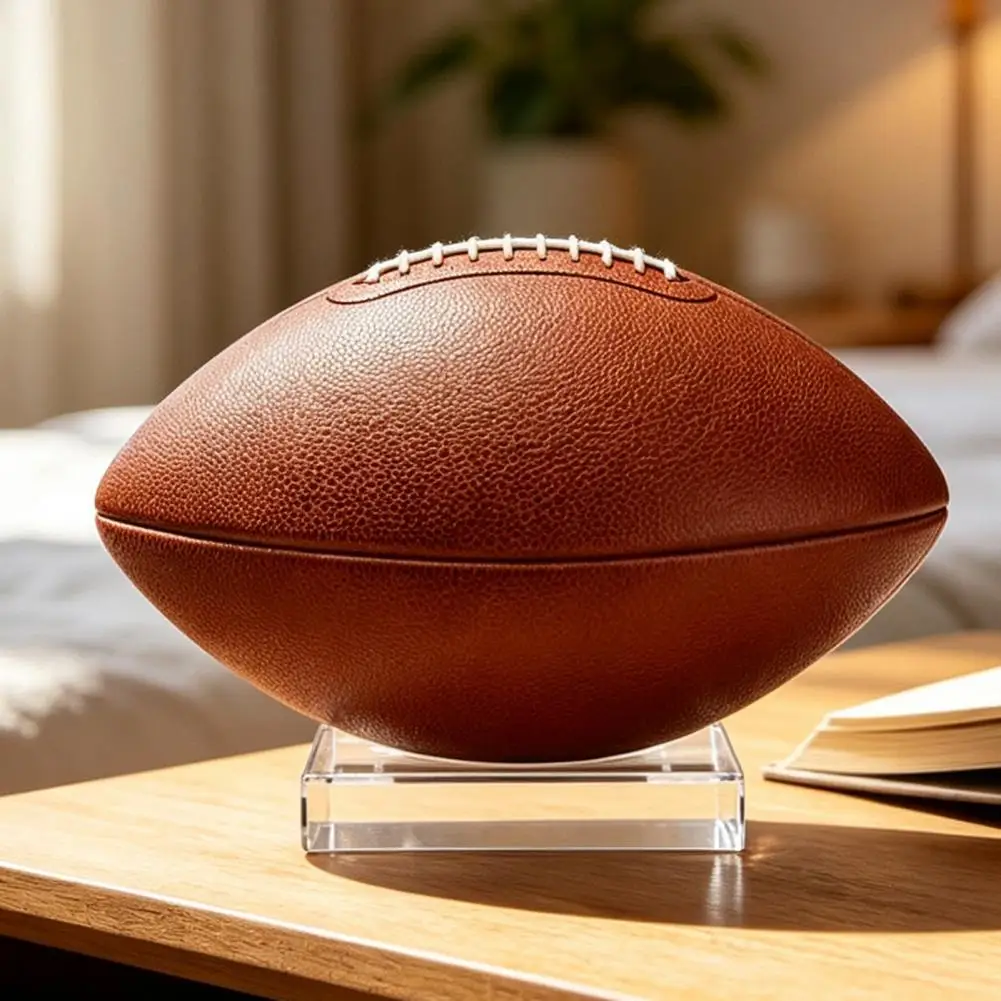 Rugby Ball Display Stand Sports Ball Display Shelf 2/4pcs Acrylic Football Display Stand Set Rugby Ball Holder Showcase for Fan