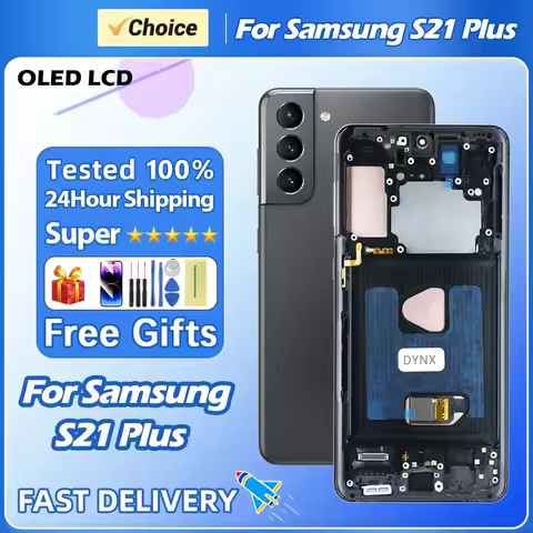 6.7'' Super OLED Screen For Samsung Galaxy S21+ 5G G996B LCD Display Digital Touch Screen With Frame For Samsung Galaxy S21 Plus