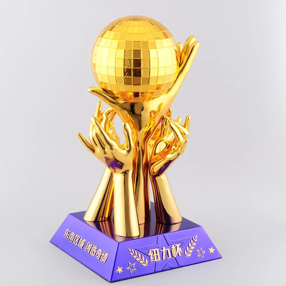 

Maximum High Quality, Sports Souvenirs with Colful Trophies, Custom Logos Text