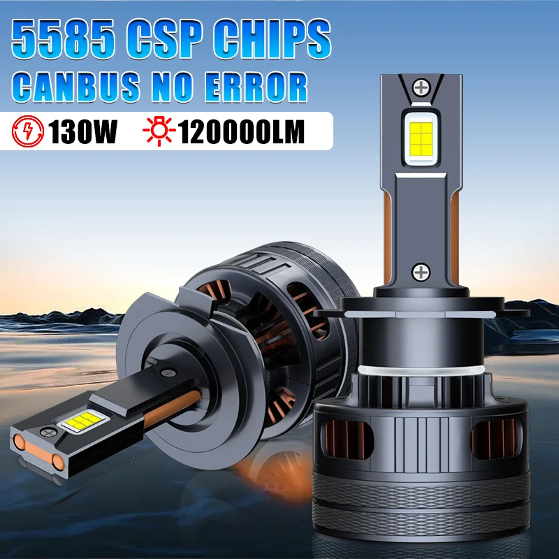 Carsnake H8 H9 H11 Led Headlights Canbus 130W 120000Lm H1 H4 H7 Car Light Bulbs 5585 CSP 9005 Hb3 9006 Hb4 9012 Hir2 Auto Lamps