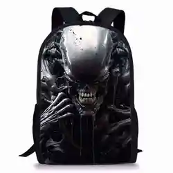 Xenomorph o predador crianças meninos meninas mochila saco de escola filme masculino e feminino horror mochila