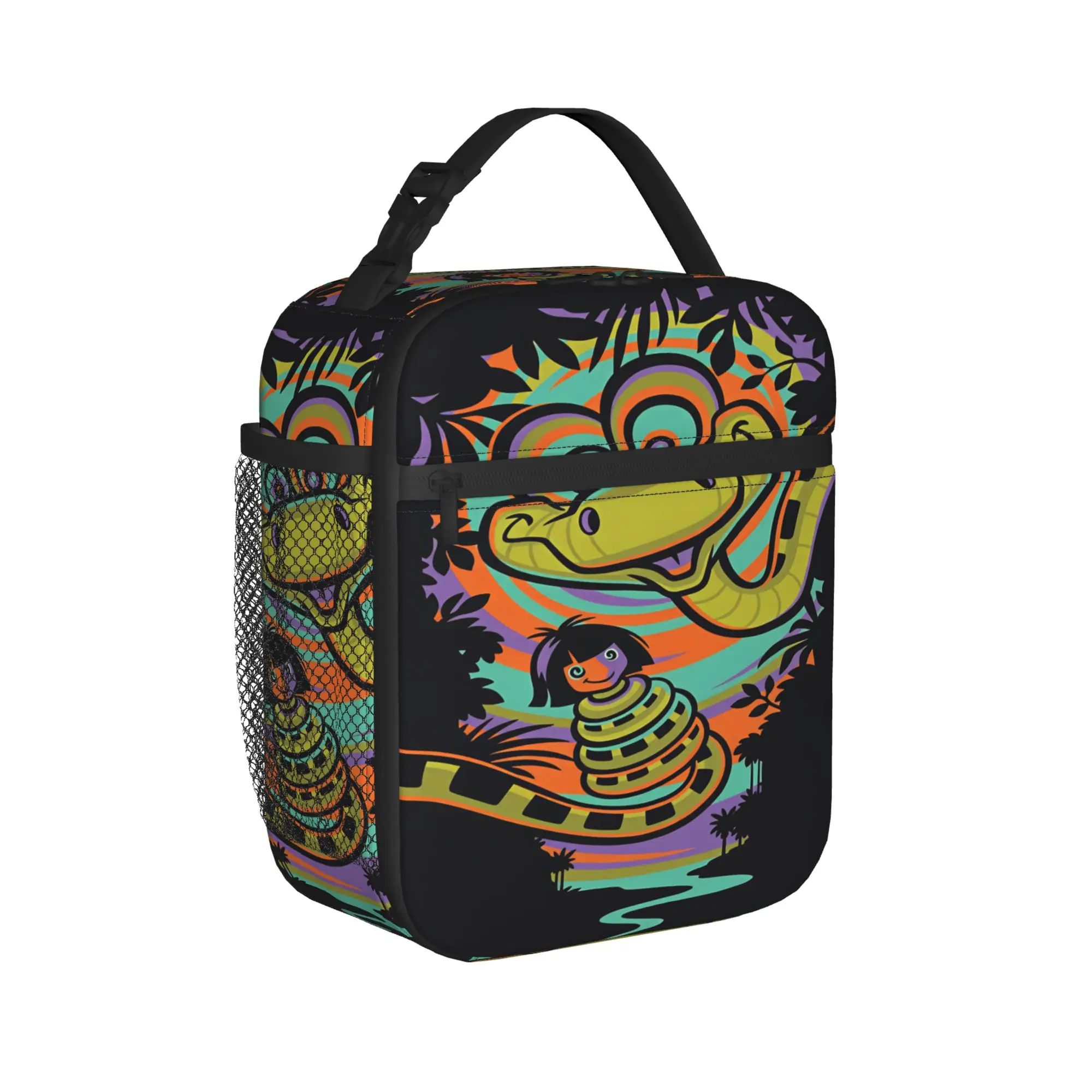 The Jungles Books Lunch Bag  School Lunch Box For Women Cute Print Tote Food Bags Oxford Portable Zipper Cooler Bag