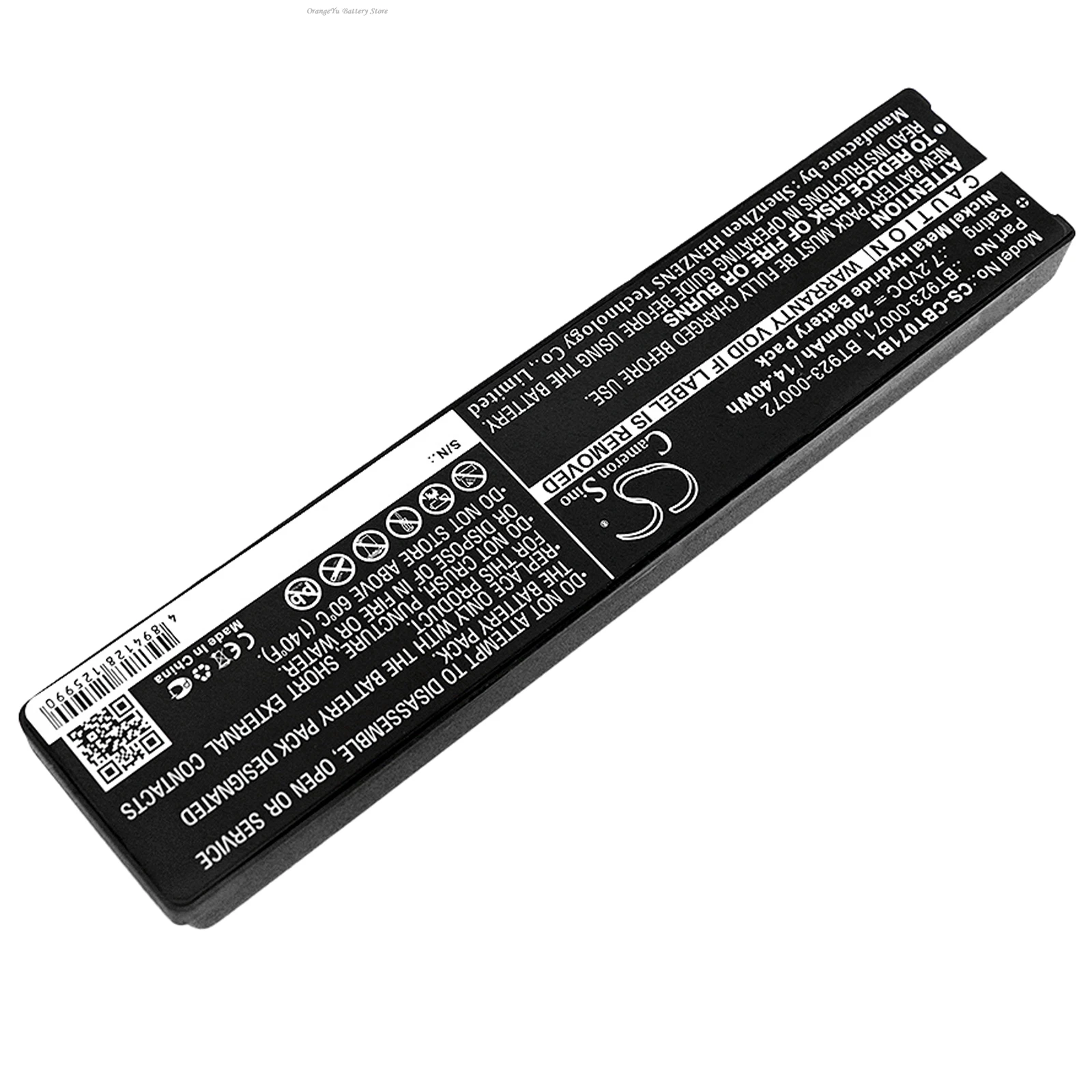 Replacement 7.2V 2000mAh Crane Remote Control Battery BT923-00071 for Cattron Theimeg Laird Handy Control II, Control III, TC100