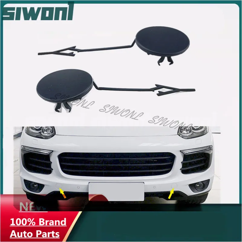 

1 Pair Front LH&RH Bumper Tow Hook Cover Cap For Porsche Cayenne 92A 2015-2018