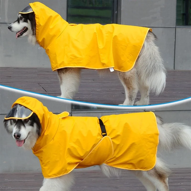 Dog raincoat, pet raincoat, full belly protection, medium and large size dog, waterproof pet products