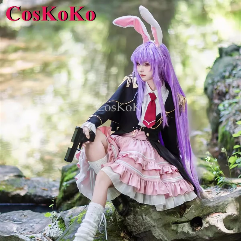 CosKoKo Reisen Udongein Inaba Cosplay Game Touhou Project Costume Elegant Gorgeous Dress Halloween Party Role Play Clothing S-XL