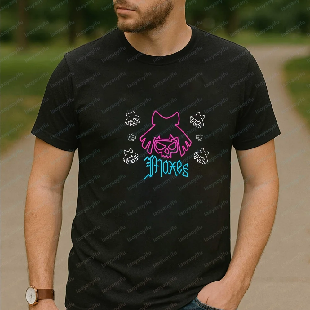 Cyber Punk Moxes Korean-style Commentary Men's Clothing Summer Short-sleeved Men's and Women's Shirts, Comfortable T-shirts