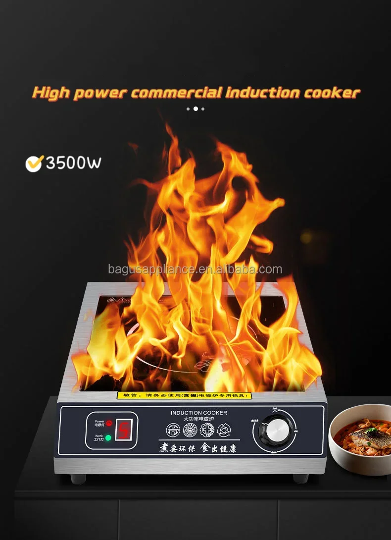 5000W Faster Cooking Big Power Induction Cooker Hot Plate Electric Cooktop For Hotel Restaurant