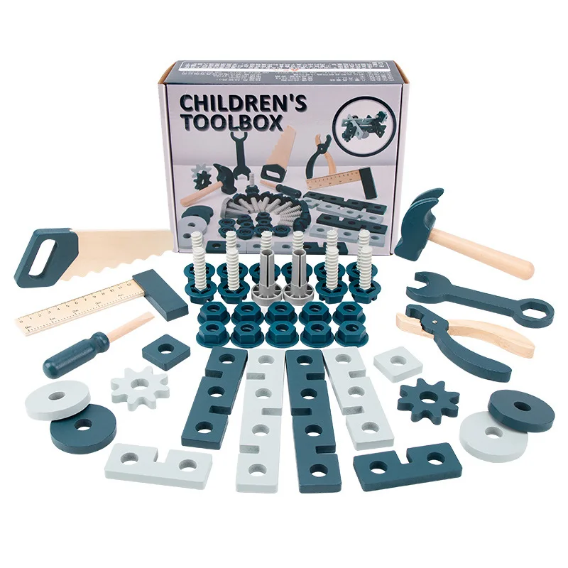 

Children's wooden simulation repairman toy storage combination assembling set role-playing game toys surprise