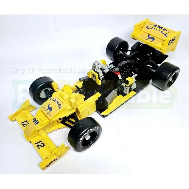 MOC-220329 Giallo Nuovo Lotus 99T Formula Auto Sport Auto Building Blocks Modello 738 Parti • MOC Creativo Ragazzi Bambini Compleanno Giocattolo Regalo