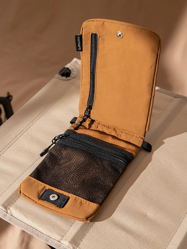 Casual Crossbody Bag for Outbound Travel Mobile Phone Passport Storage Anti-Theft Foldable Nylon Small Diagonal Bag