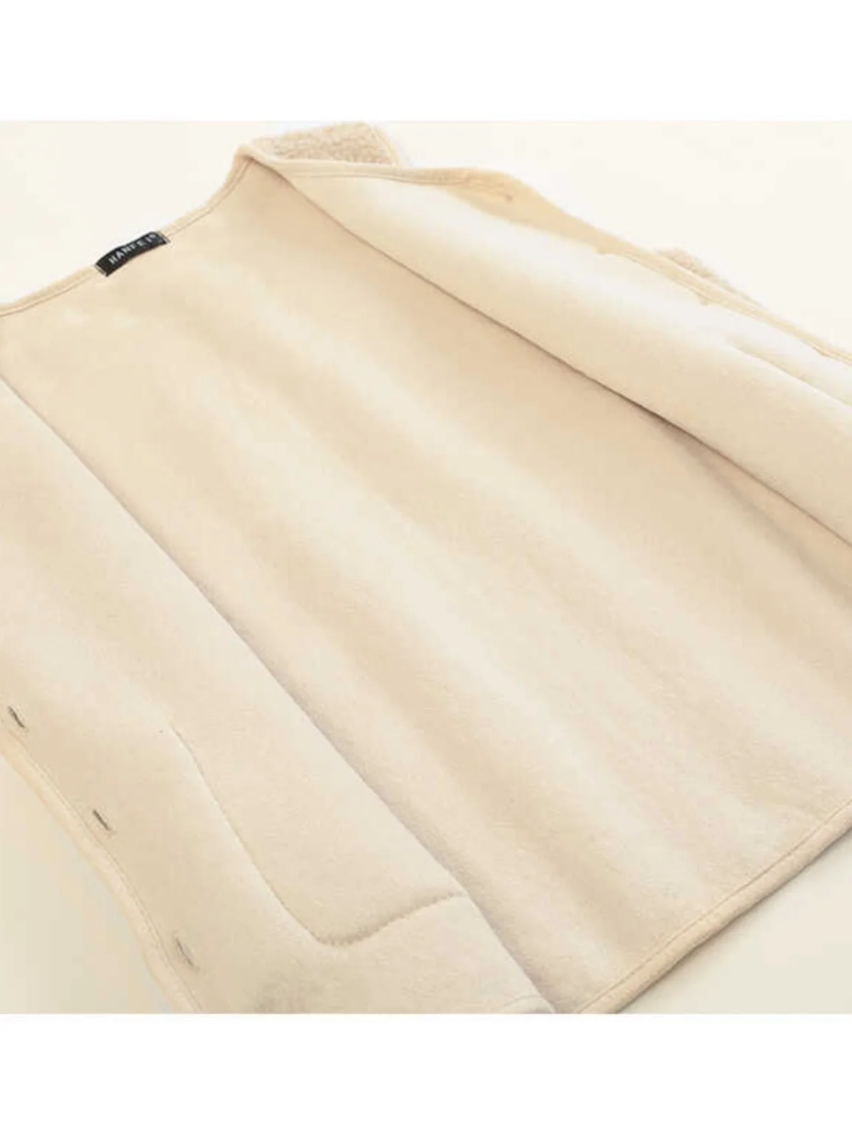 Nouveau gilet en fourrure d'agneau pour femme, en cuir et fourrure, style ample, vêtement d'extérieur tendance, style décontracté, col rond, simple...