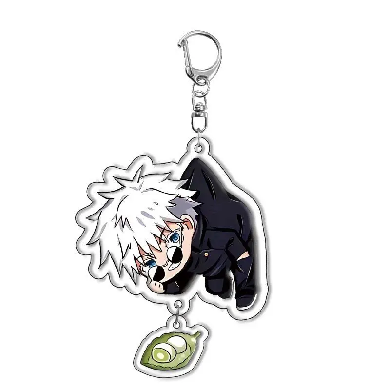 Jujutsu Kaisen Anime Itadori Yuji Satoru Gojo Fushiguro Megumi Acrylic Pendant Keychain Backpack Car Accessories for Fans Gifts