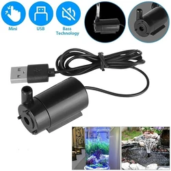 Aquarium Air Pump USB DC 3V 5V Micro Submersible Mini Water Pump For Aquariums Fish Tank Fountain Hydroponics Oxygen Atomizer