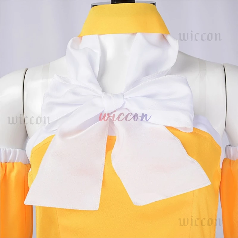 Levy McGarden COS Anime FAIRY TAIL COS # @ # @(() Abito da donna giallo con parrucca blu, completo da gioco di ruolo per donna ragazza^%$ #