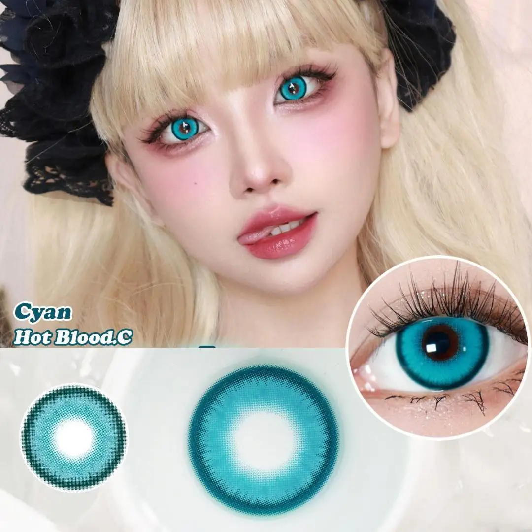 2pcs Graded Colored Contact Lenses JeweLens Anime Cosplay Softlens 14.2mm