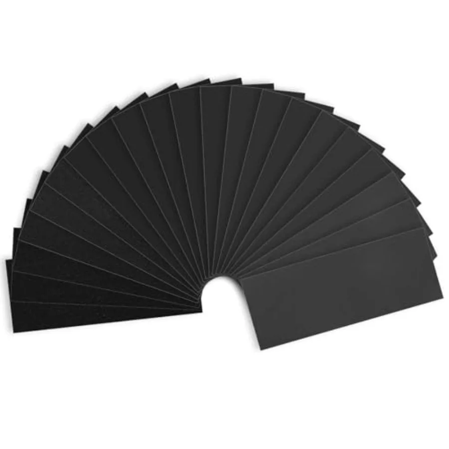 Sandpaper Assortment 120/220/400/600/800/1000/2000 Grit, 21 Sheets, 9 x 3.6 Inch Wet Dry Sand Paper, Hand Sanding Sheets for Wo