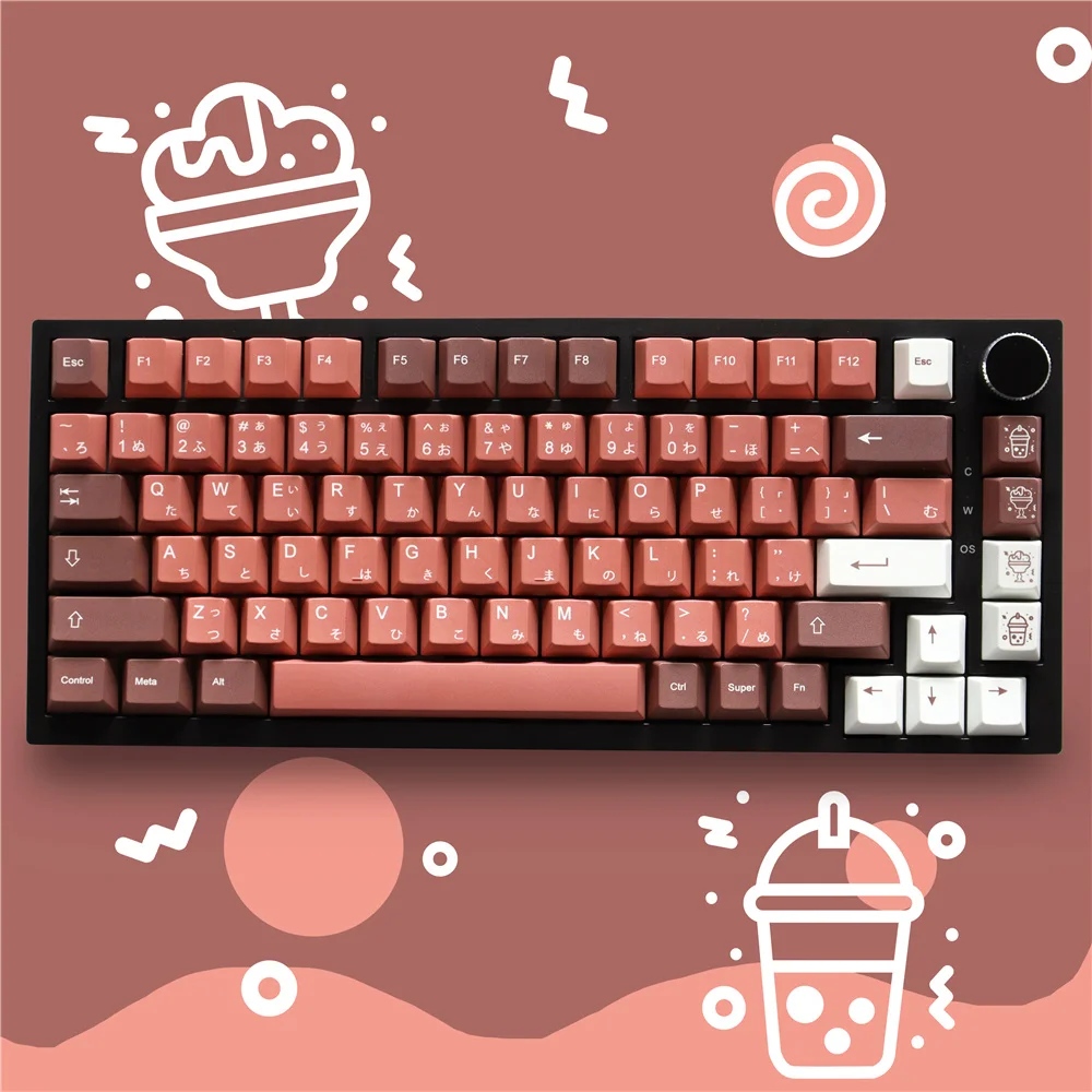 

GMK Bingsu Keycaps Dye Sub PBT Ergonomic Design 129 Keys Cherry Profile for 61/64/104/108 Mx Switch Mechanical Keyboard
