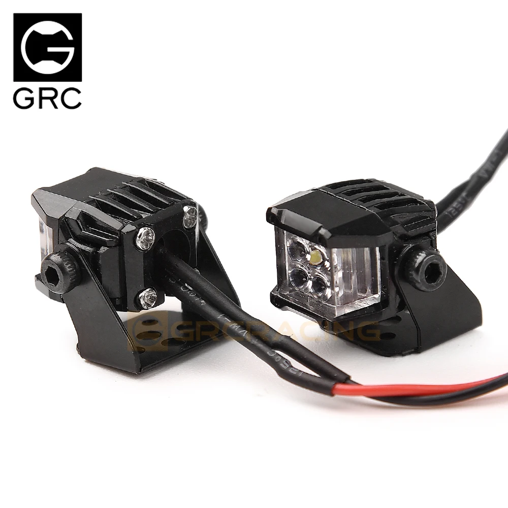 GRC simulation LED light 12mm square spotlight suitable for 1:10 RC off-road climbing vehicle TRX-4 SCX10 modified parts