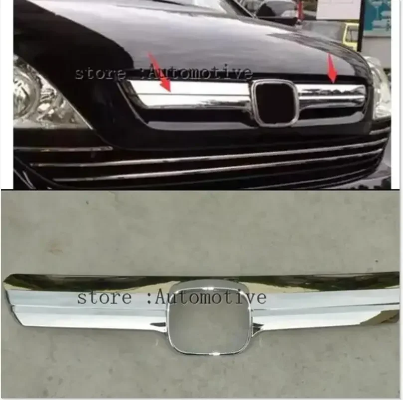 

1pcs FOR Honda CRV CR-V 2007 2008 2009 Chrome Front Grille Around Trim Racing Grills Trim