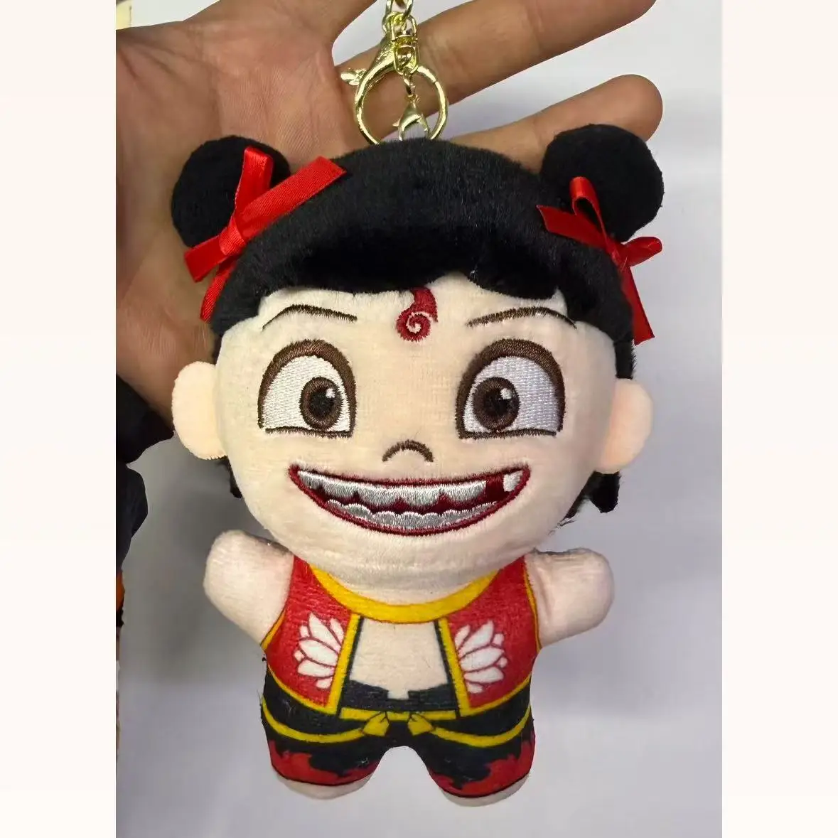 مضحك Ne Zha Ao Bing محشوة Plushies لطيف أفخم دمية حقيبة قلادة المفاتيح أنيمي الشكل الإبداعية لعبة هدية لمحبي