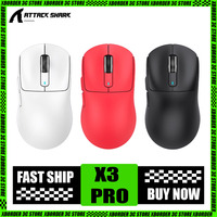 Attack Shark X3 Pro Wireless Mouse 4k Reciver Tri Mode Paw3395 Gaming Mouse Long Battery Life E-Sports Mice Office Pc Gamer Gift