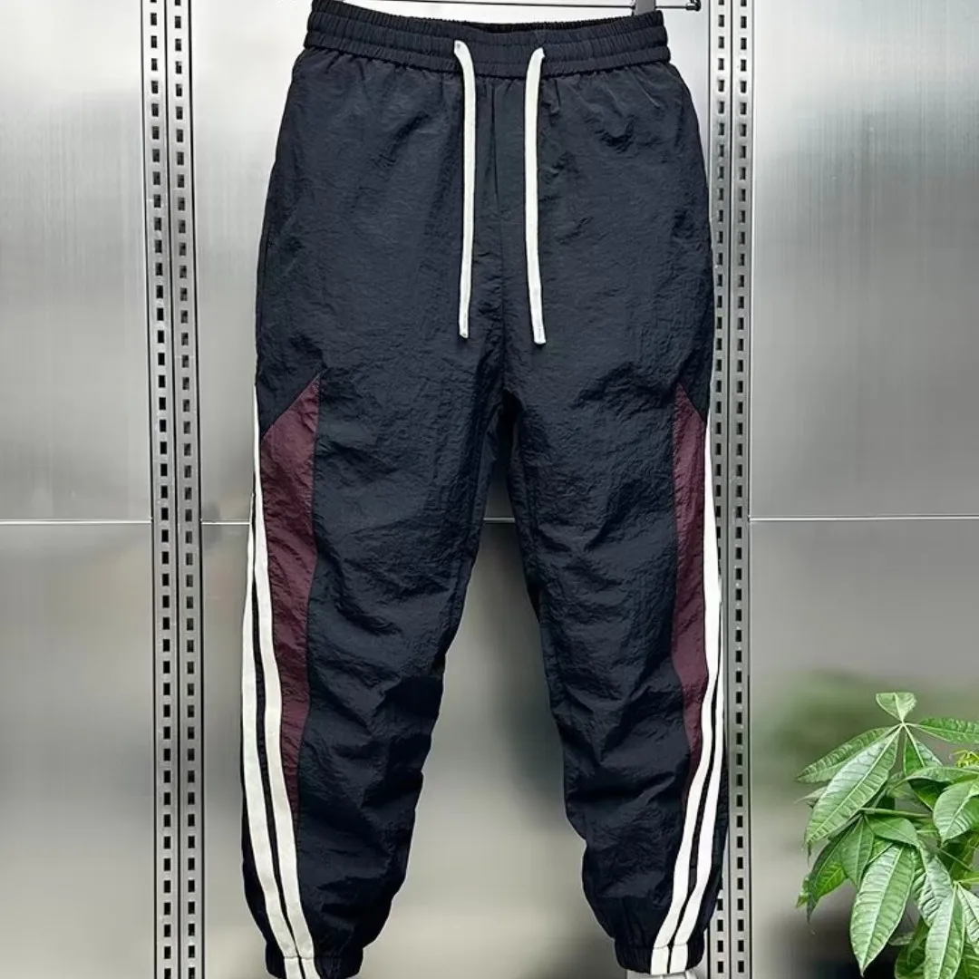 Men\'s Casual Straight Leg Baggy Hiphop Sports Gym Pants For Men Trousers Loose Trendy Hong Kong Style Mens Joggers Clothing