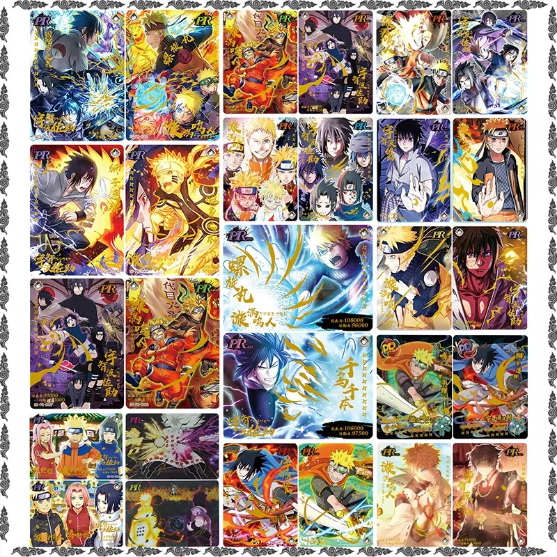 Anime NARUTO Rare PR Game Collectible Cards Uchiha Sasuke Uzumaki Naruto Haruno Sakura Toys for Boys Christmas Birthday Gift