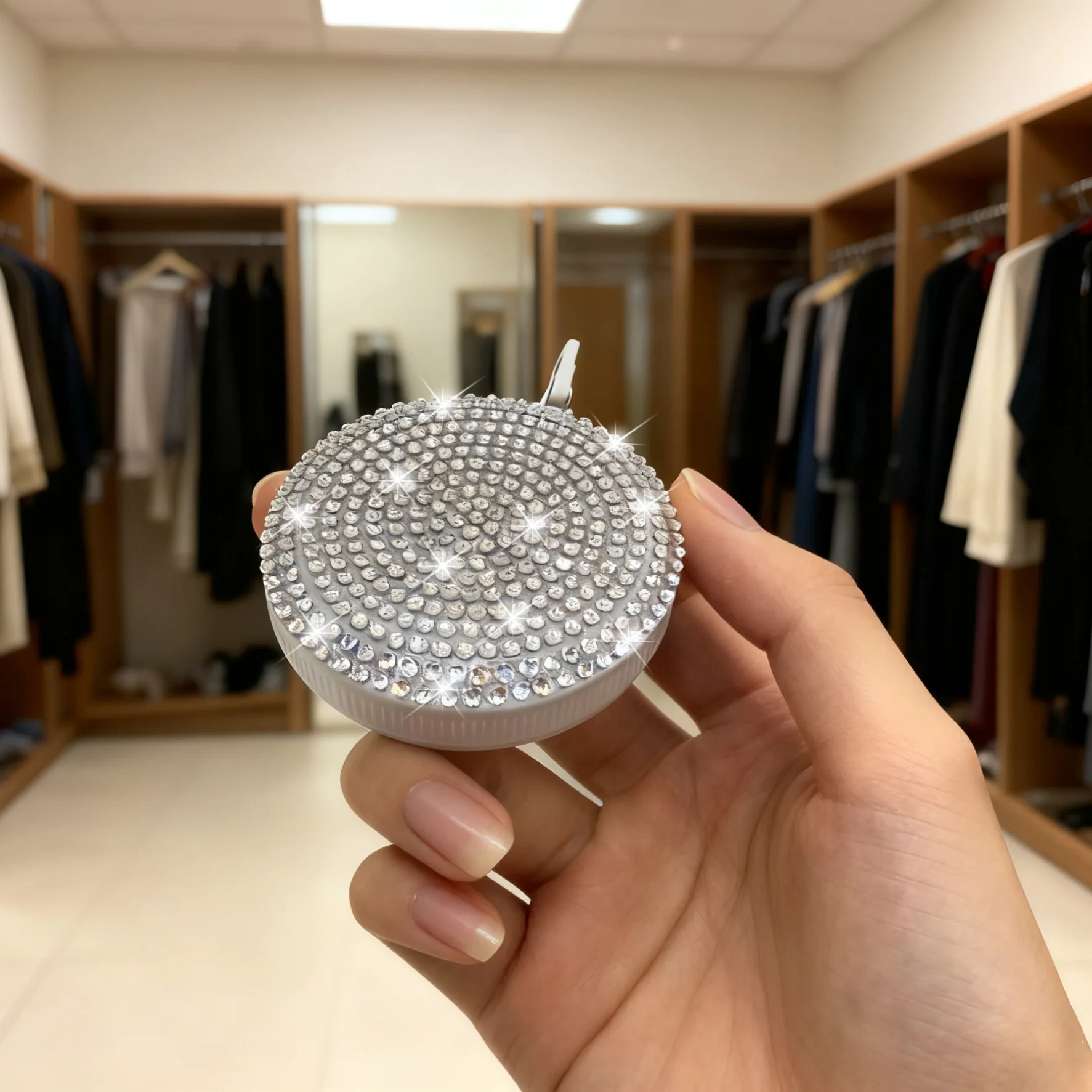 Diamond-Studded Portable Wrist Measuring Tape, Soft Mini Retractable Sewing Fabric Tape Measurer,Accurate Measurement for Fit